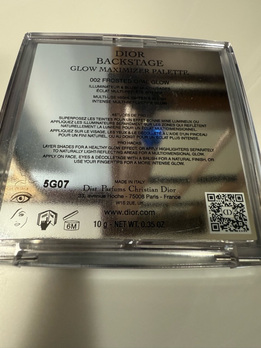 New (Swatched) DIOR Backstage Glow Palette — 002 Frosted Opal Glow (Limited ED) - Picture 2 of 3